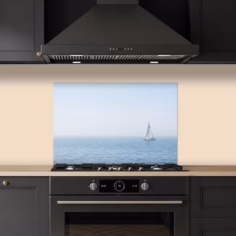 Spatscherm keuken - Horizon - Zeilboot - Zee — 2