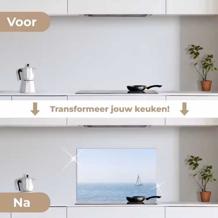 Spatscherm keuken - Horizon - Zeilboot - Zee — 3
