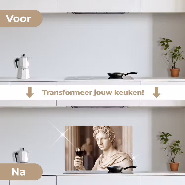 Spatscherm keuken - Klassiek - Marmer - Wijn — 3