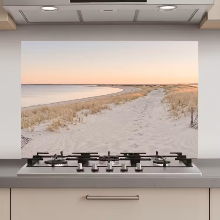 Spatscherm keuken - Kustlijn - Horizon - Hek — 1