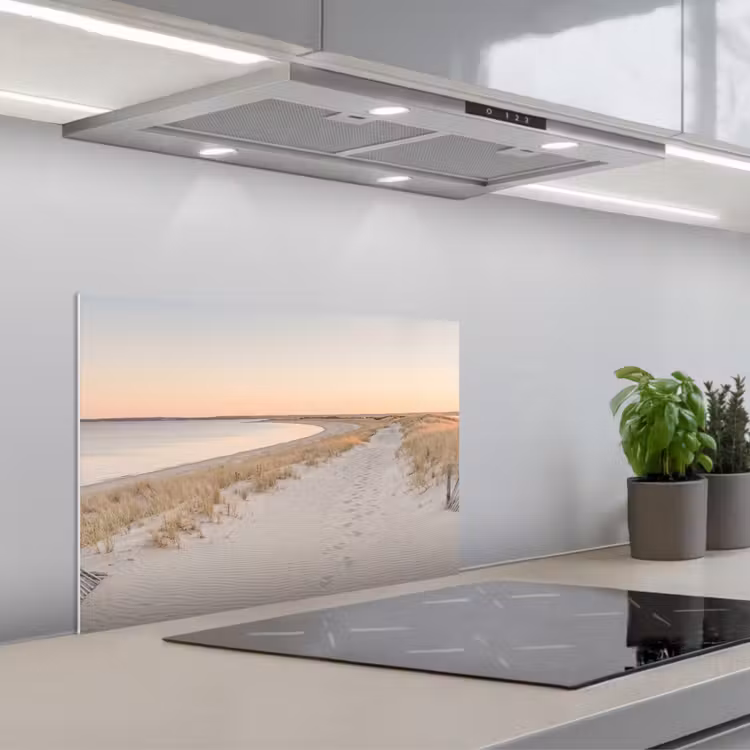 Spatscherm keuken - Kustlijn - Horizon - Hek — 5