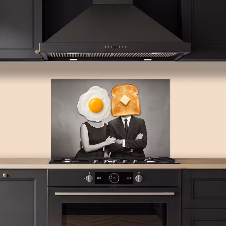 Spatscherm keuken - Ontbijt - Koppel - Ei - Brood — 2