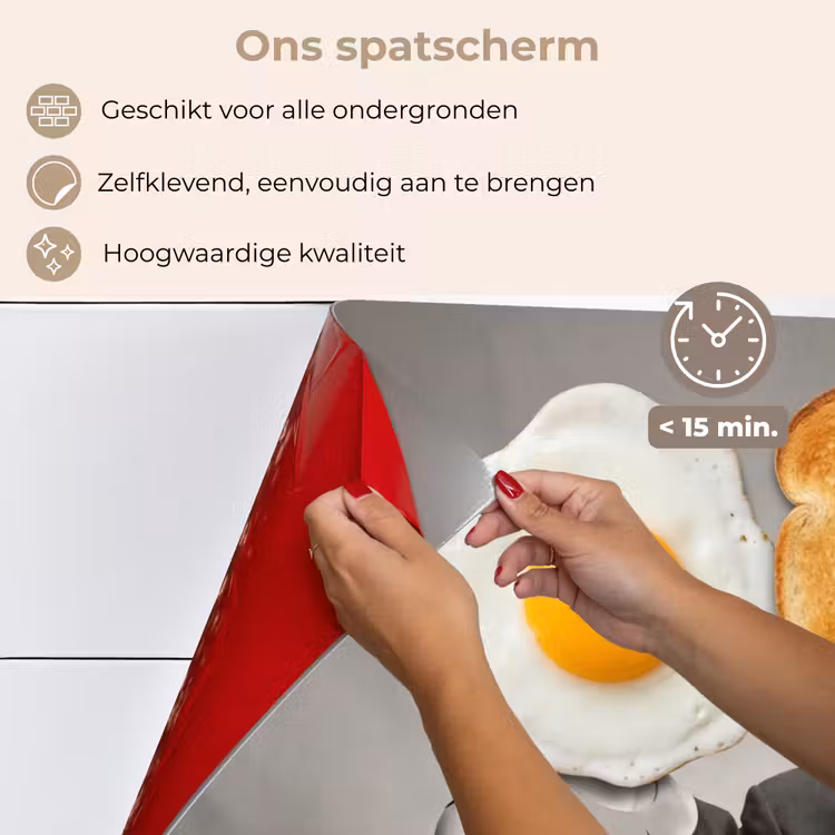Spatscherm keuken - Ontbijt - Koppel - Ei - Brood — 4