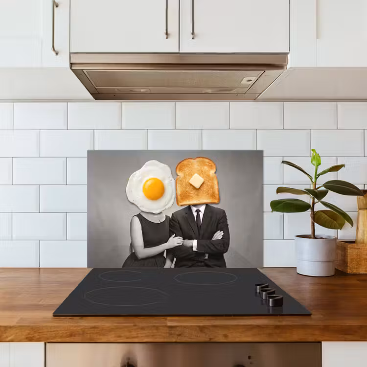 Spatscherm keuken - Ontbijt - Koppel - Ei - Brood — 6