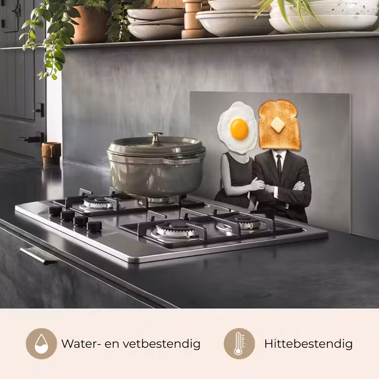 Spatscherm keuken - Ontbijt - Koppel - Ei - Brood — 7