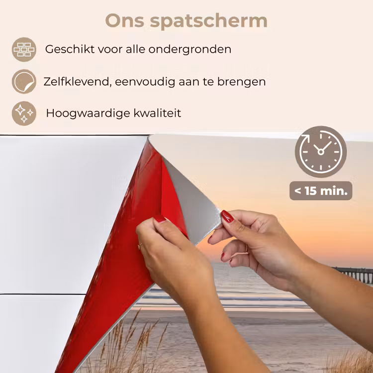 Spatscherm keuken - Pier - Zonsondergang - Strand — 4