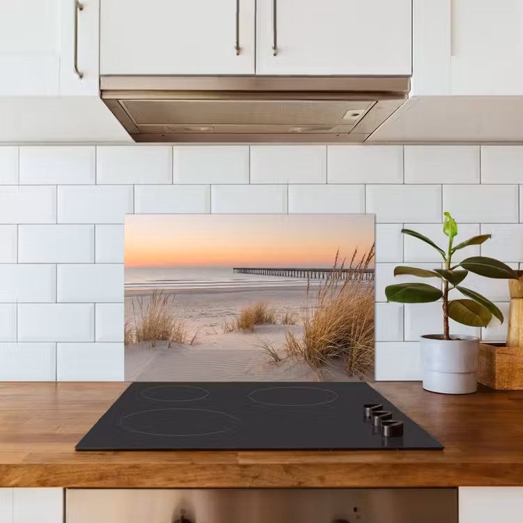 Spatscherm keuken - Pier - Zonsondergang - Strand — 6
