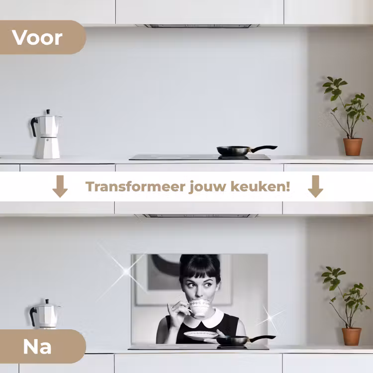 Spatscherm keuken - Portret - Thee - Vrouw — 3