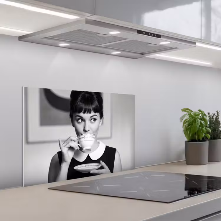 Spatscherm keuken - Portret - Thee - Vrouw — 5