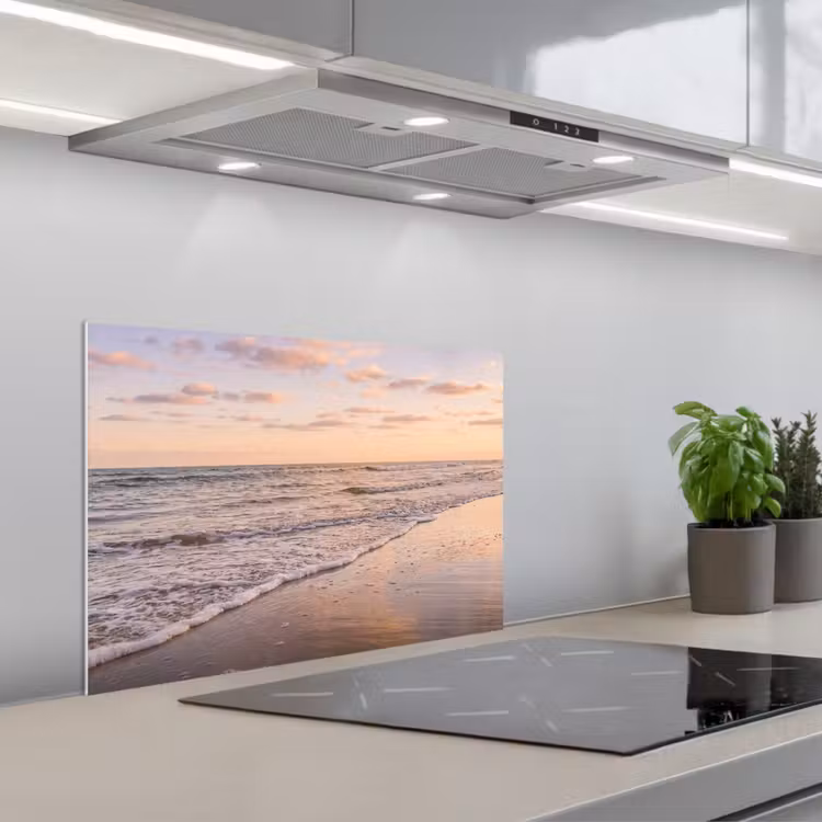Spatscherm keuken - Strand - Branding - Wolken — 5