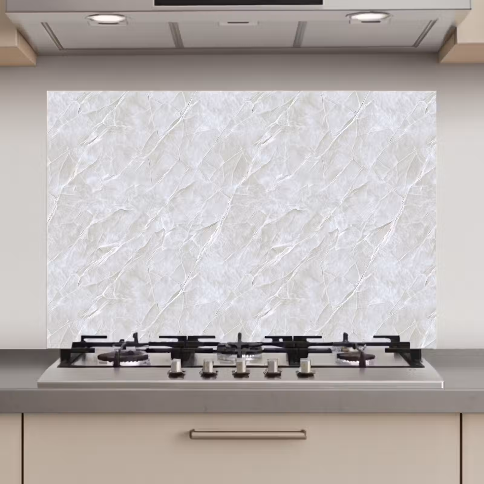 Spatscherm keuken - Oppervlakte - Textuur - Grijs — 1