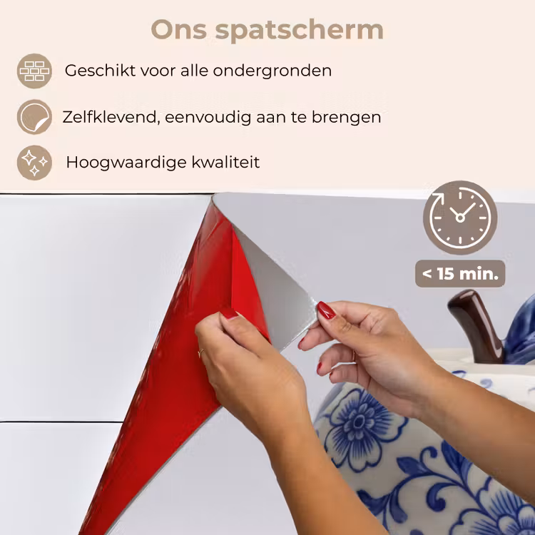 Spatscherm keuken - Appel - Blauw - Klassiek — 4