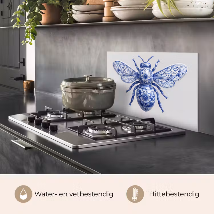 Spatscherm keuken - Bij - Modern - Delfts - Blauw — 7