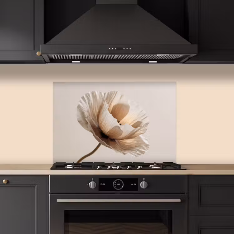 Spatscherm keuken - Bloem - Beige - Crème — 2