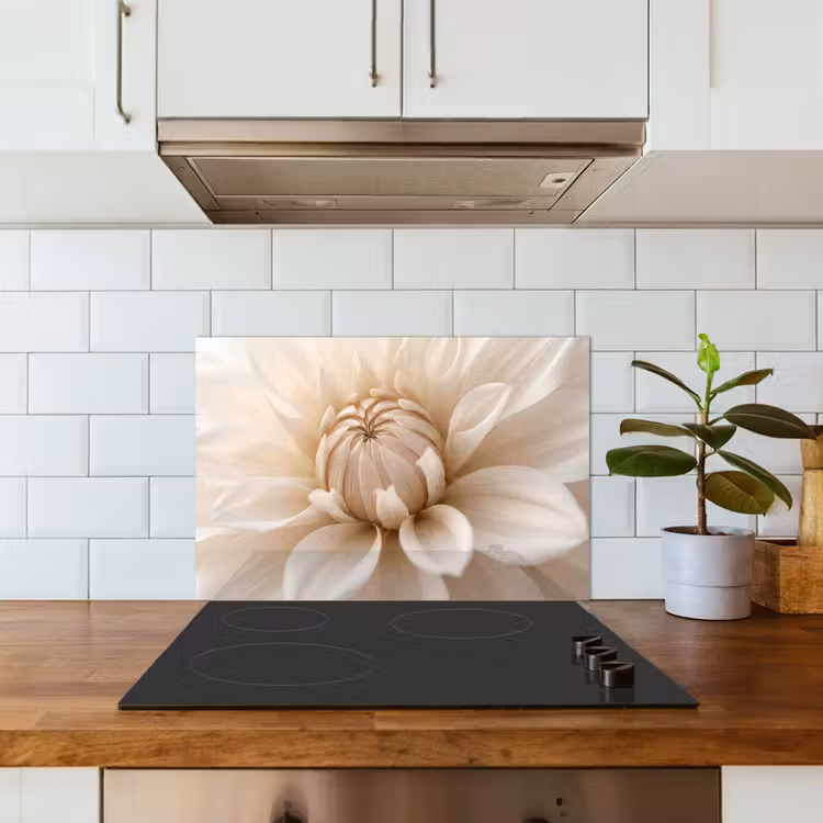 Spatscherm keuken - Bloem - Dahlia - Wit — 6