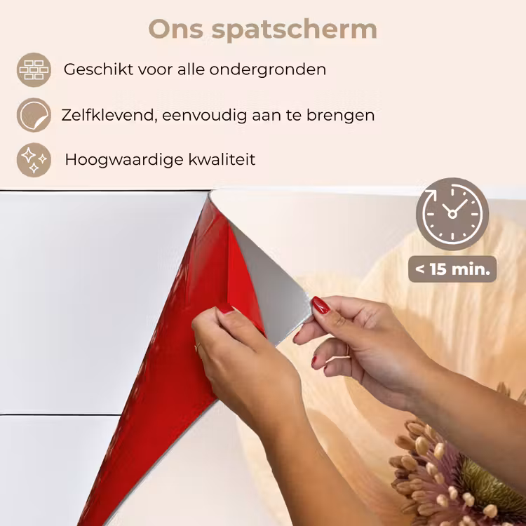 Spatscherm keuken - Bloem - Minimalistisch - Groen — 4