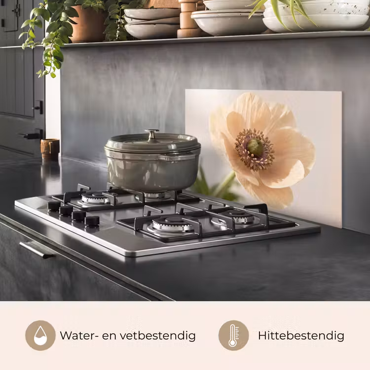 Spatscherm keuken - Bloem - Minimalistisch - Groen — 7