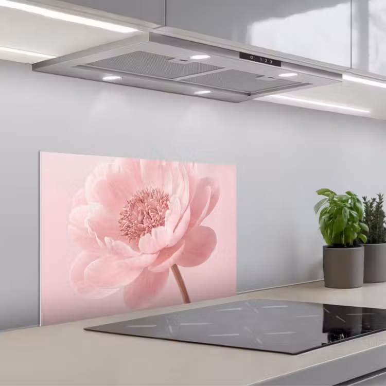 Spatscherm keuken - Bloem - Pioenroos - Roze — 5