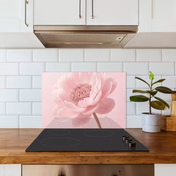 Spatscherm keuken - Bloem - Pioenroos - Roze — 6