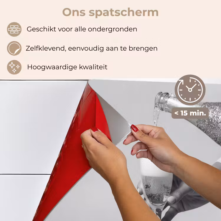 Spatscherm keuken - Feestelijk - Champagne - Discobal — 4