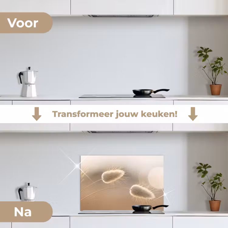 Spatscherm keuken - Hazestaartgras - Graanharen - Zonlicht — 3