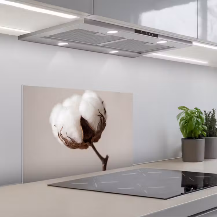 Spatscherm keuken - Katoenbol - Minimalistisch - Wit — 5