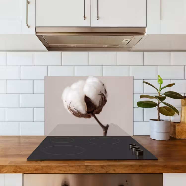 Spatscherm keuken - Katoenbol - Minimalistisch - Wit — 6