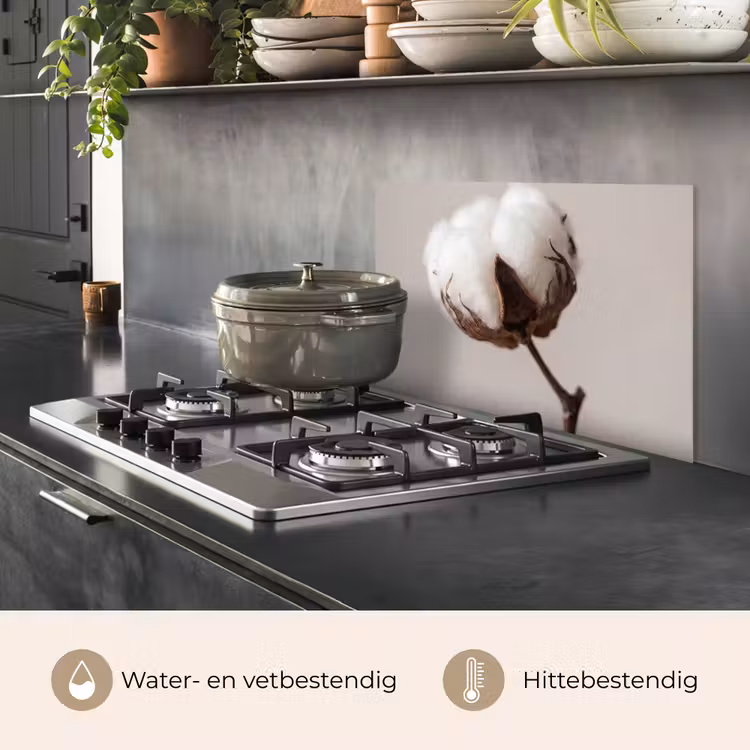 Spatscherm keuken - Katoenbol - Minimalistisch - Wit — 7