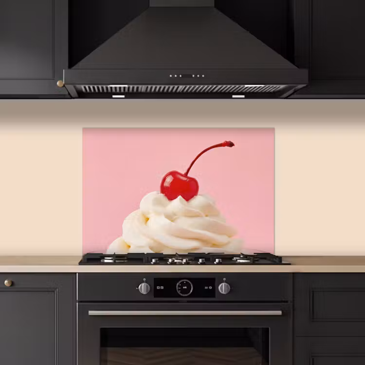 Spatscherm keuken - Kers - Slagroom - Roze — 2