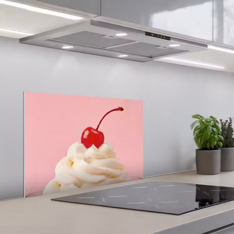 Spatscherm keuken - Kers - Slagroom - Roze — 5