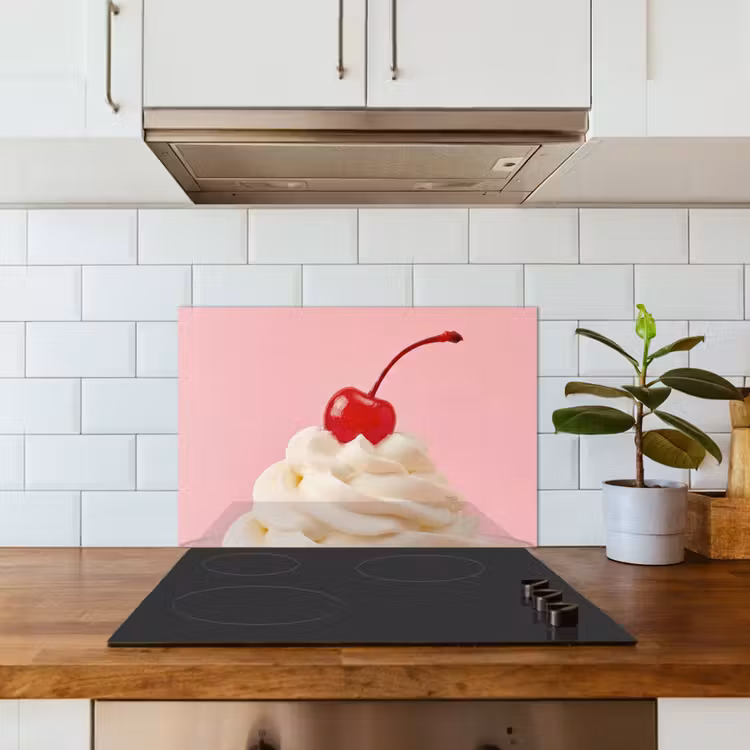 Spatscherm keuken - Kers - Slagroom - Roze — 6