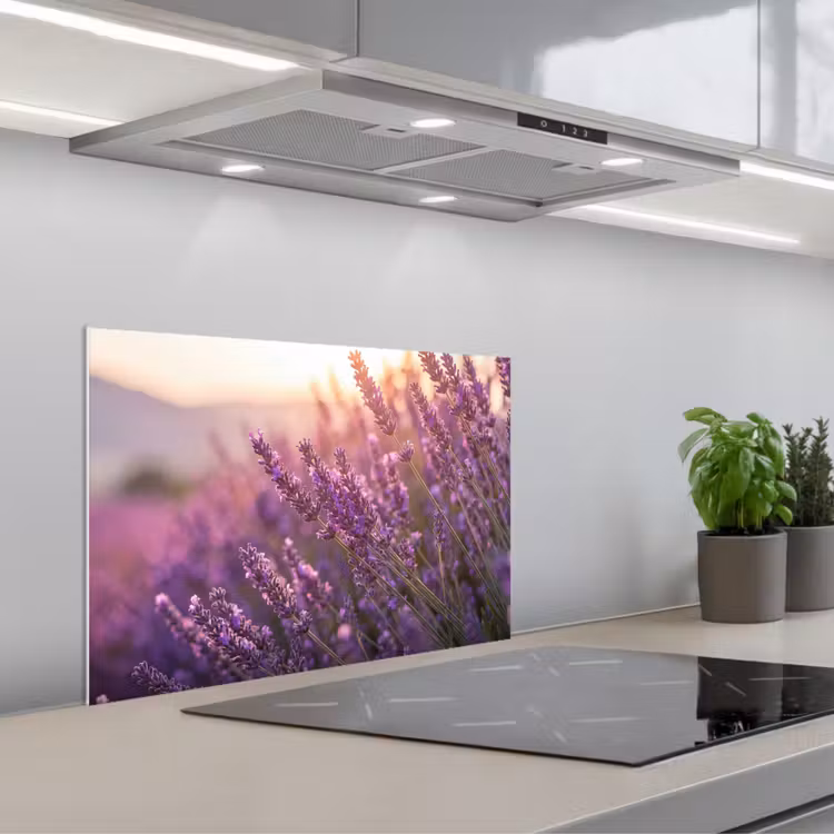 Spatscherm keuken - Lavendel - Paars - Zonlicht — 5