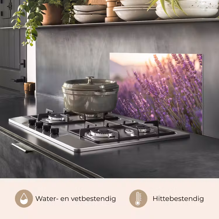 Spatscherm keuken - Lavendel - Paars - Zonlicht — 7