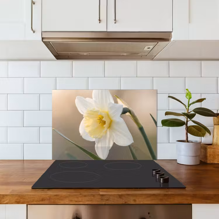 Spatscherm keuken - Narcis - Bloem - Minimalistisch — 6