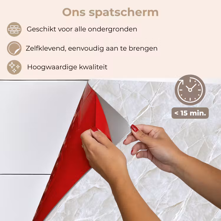 Spatscherm keuken - Oppervlakte - Textuur - Grijs — 4