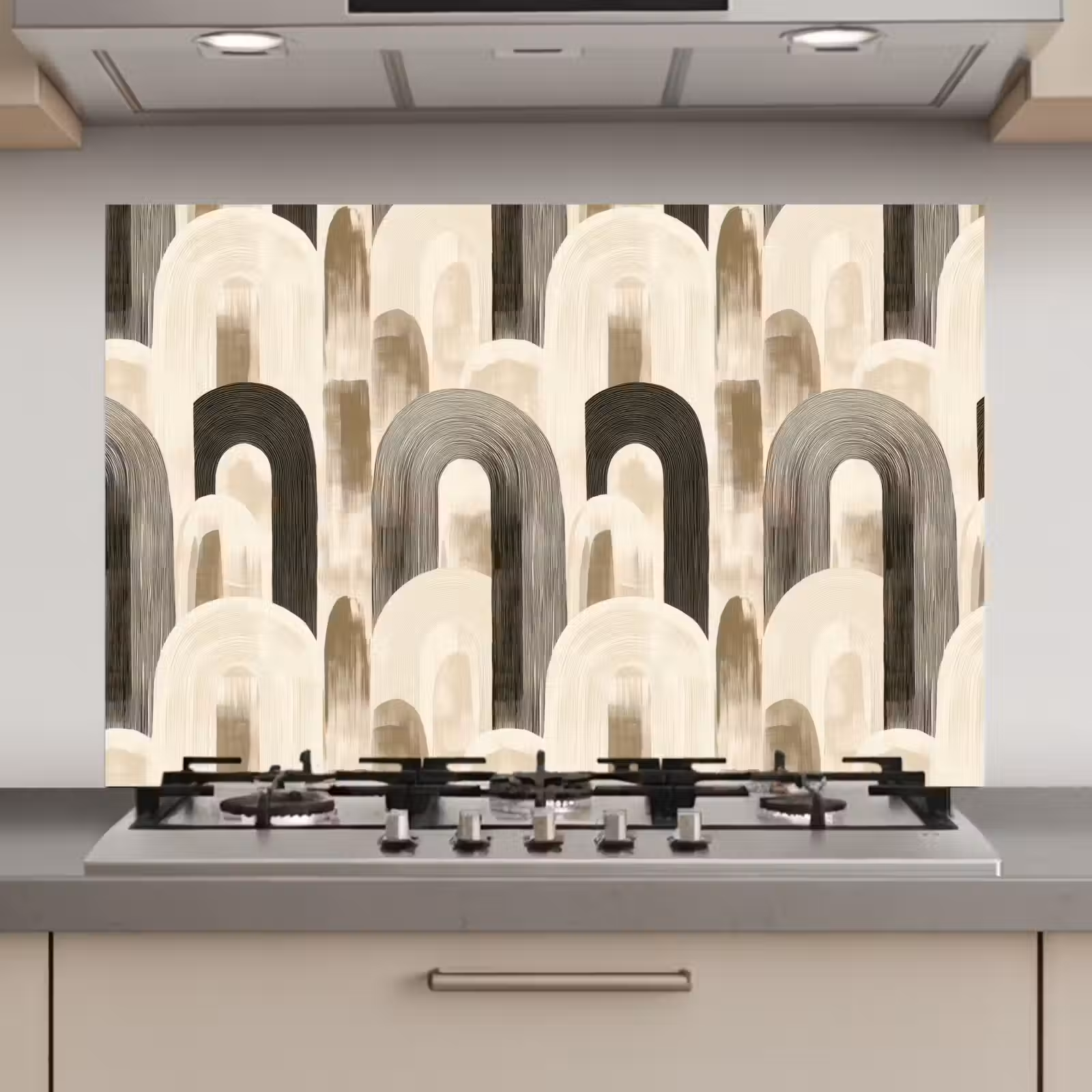Spatscherm keuken - Abstract - Patroon - Bogen — 1