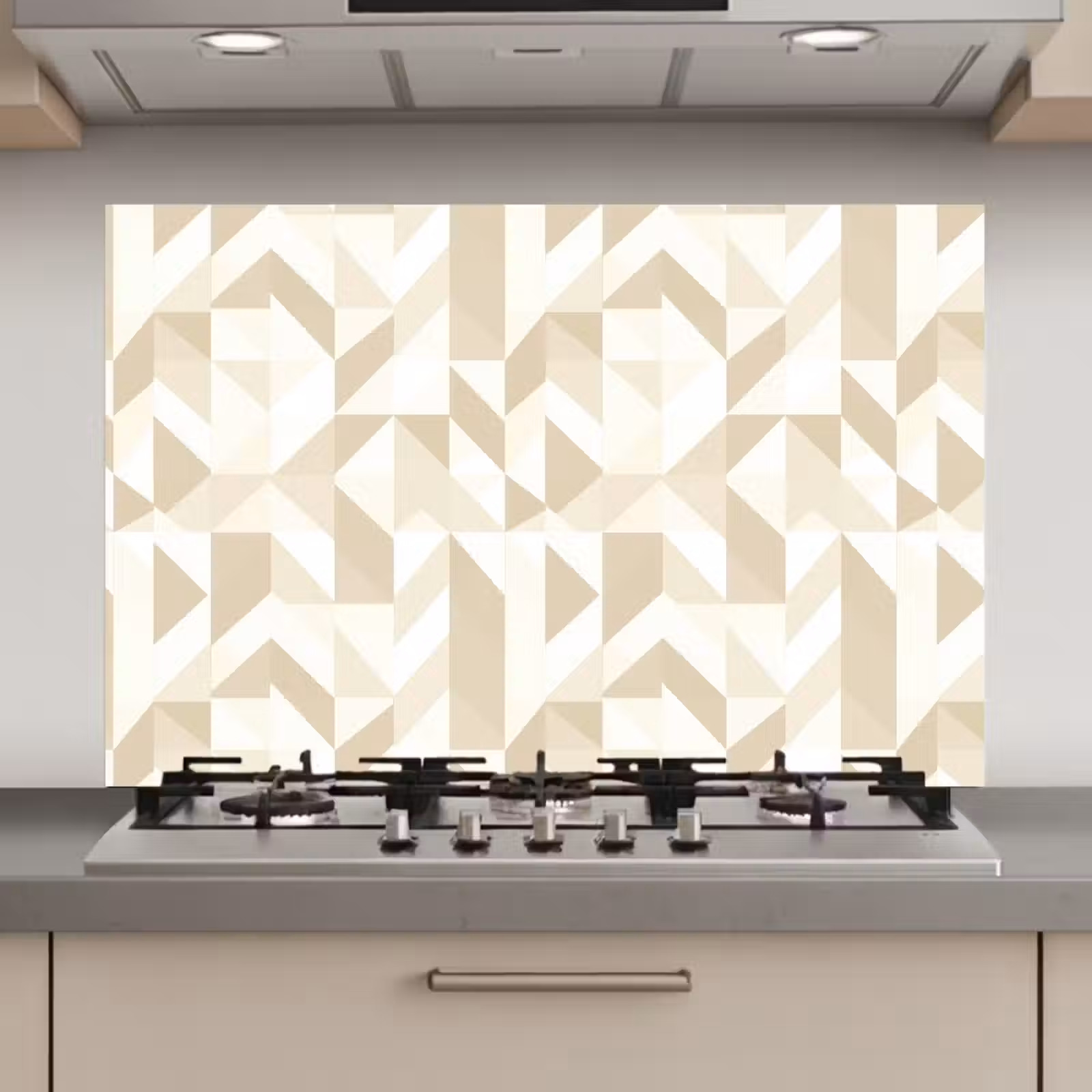 Spatscherm keuken - Modern - Abstract - Beige — 1