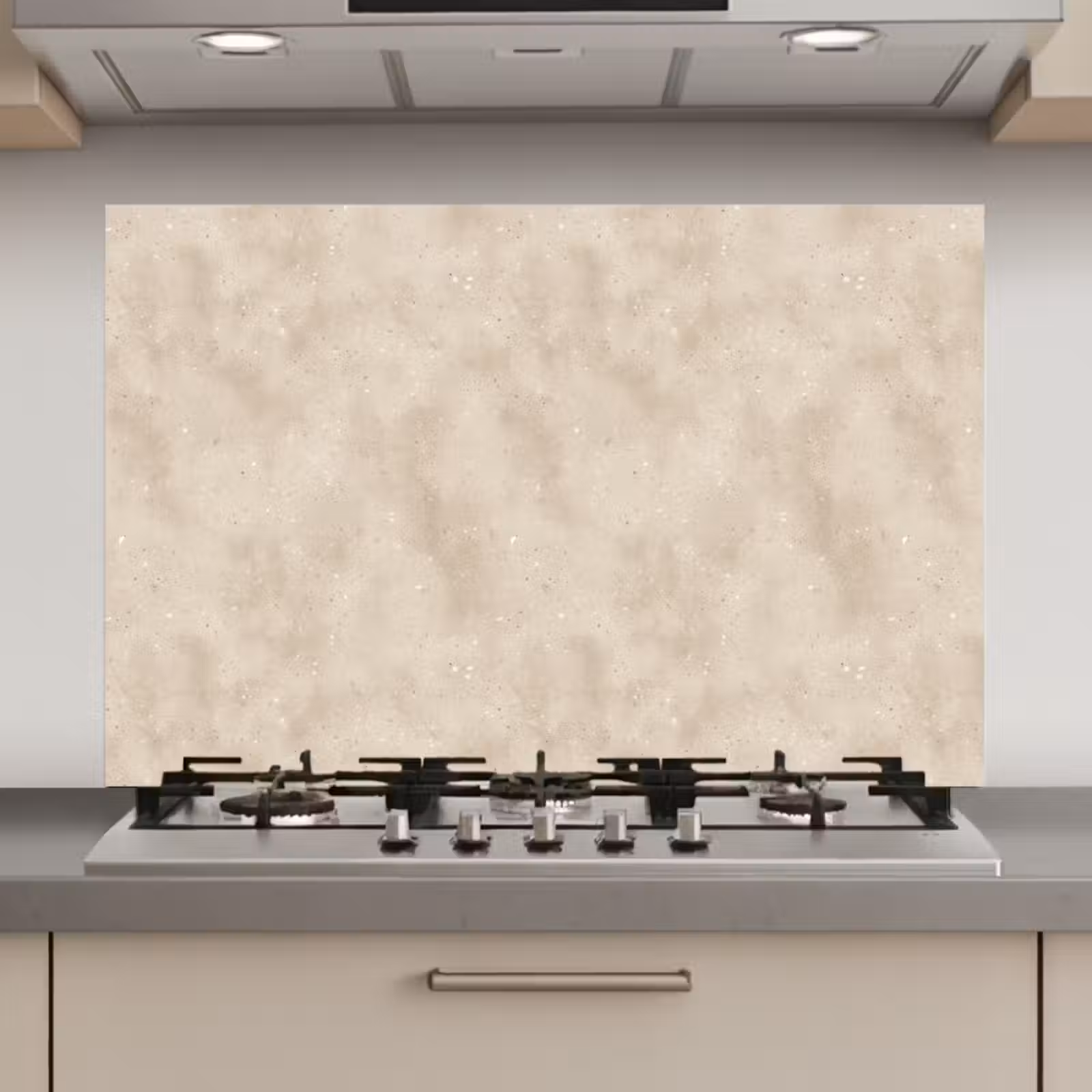 Spatscherm keuken - Structuur - Spikkels - Beige — 1