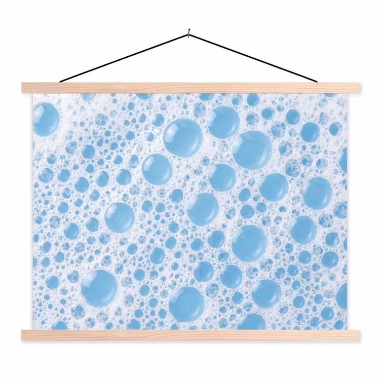 Schoolplaat - Schuim - Bubbels - Blauw — 1
