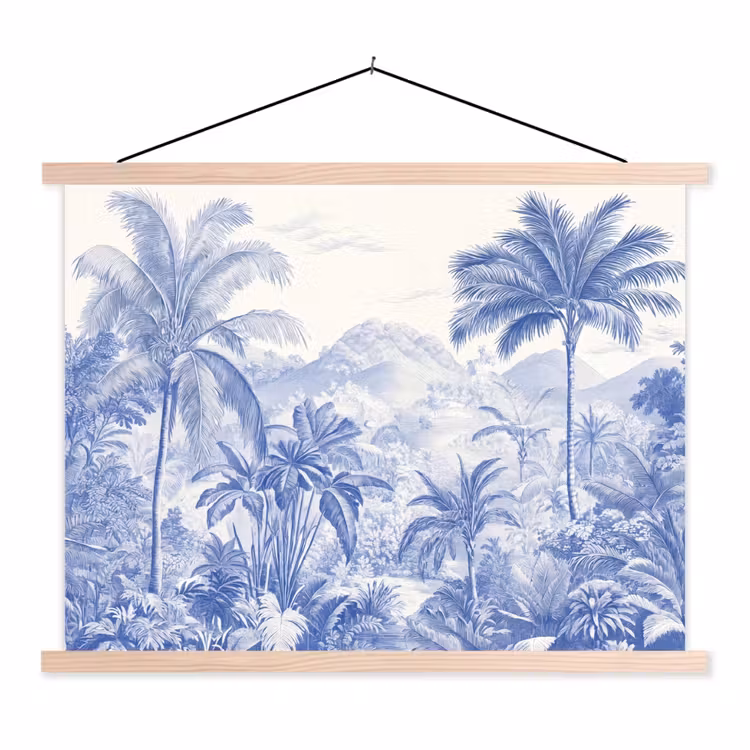 Schoolplaat - Tropisch - Jungle - Blauw — 1