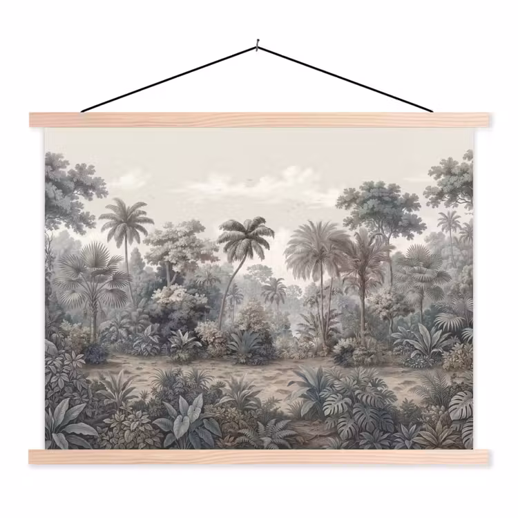 Schoolplaat - Tropisch - Landschap - Illustratie — 1