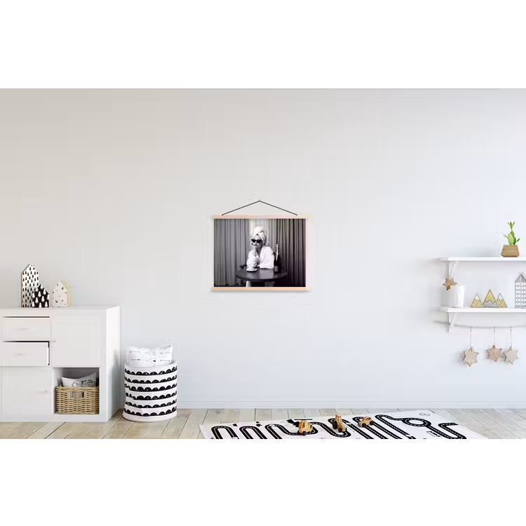 Schoolplaat - Vrouw - Bubbels - Zwart - Wit — 3
