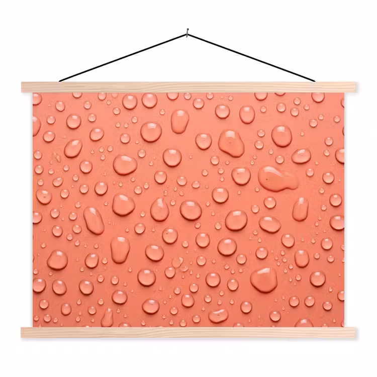 Schoolplaat - Water - Druppels - Roze — 1