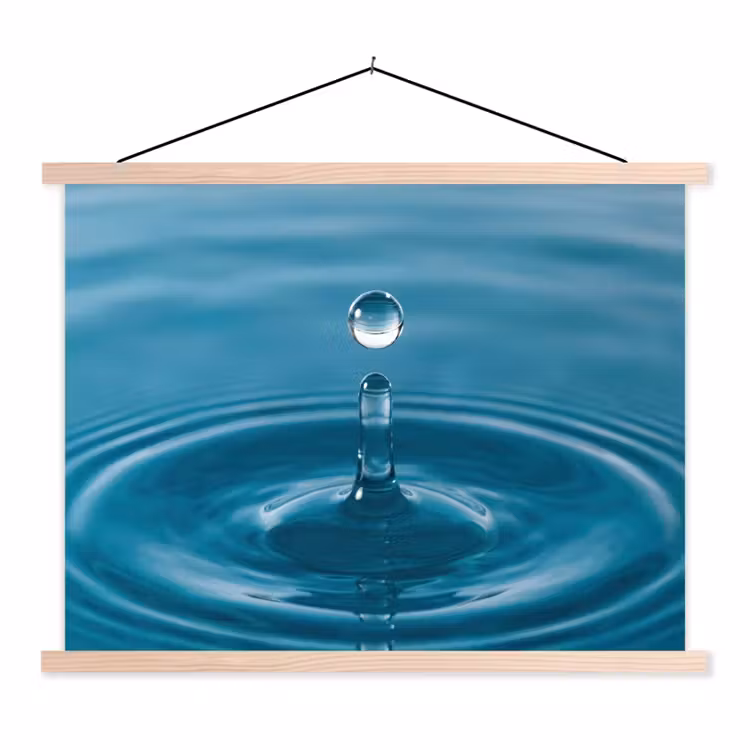 Schoolplaat - Waterdruppel - Water - Oppervlakte — 1