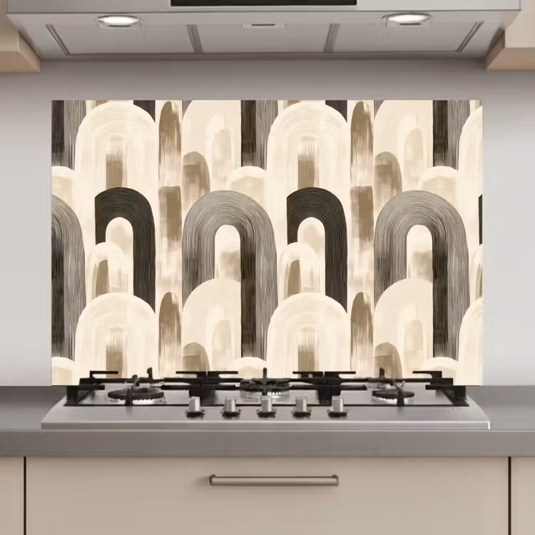 Spatscherm keuken - Abstract - Patroon - Bogen — 1
