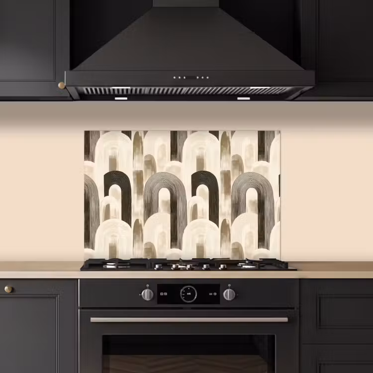 Spatscherm keuken - Abstract - Patroon - Bogen — 2