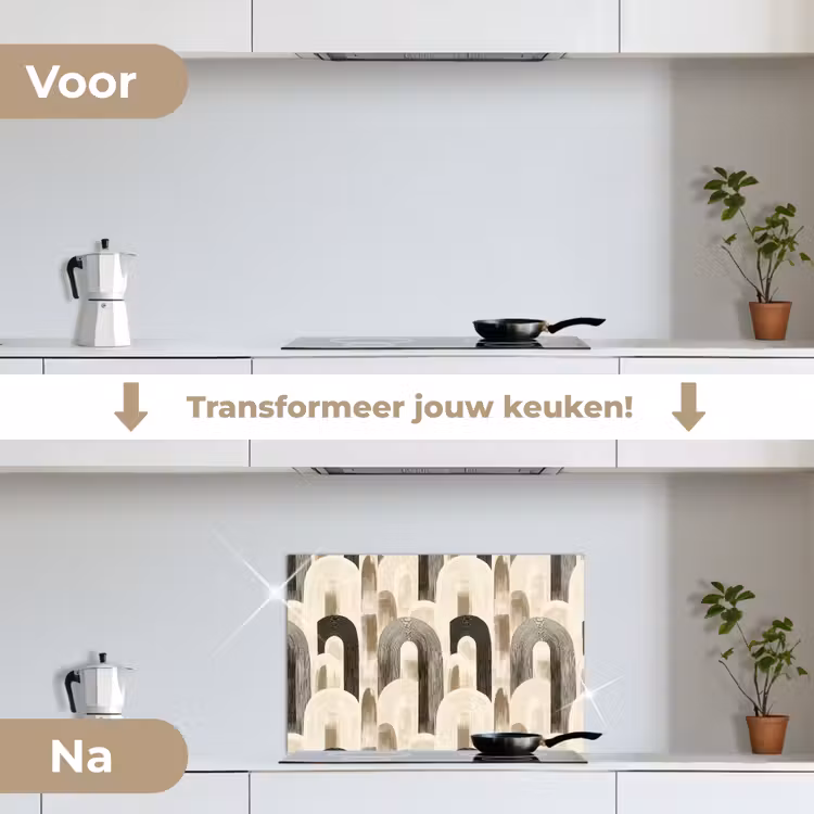 Spatscherm keuken - Abstract - Patroon - Bogen — 3
