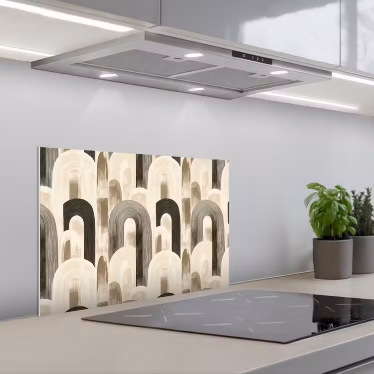 Spatscherm keuken - Abstract - Patroon - Bogen — 5