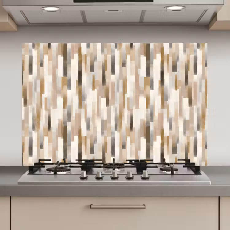 Spatscherm keuken - Abstract - Patroon - Kwaststreken — 1