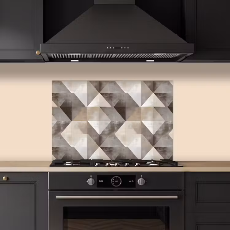 Spatscherm keuken - Geometrisch - Motief - Aardetinten — 2